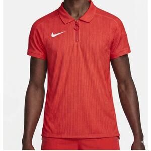 Men Size M Nike Court Tennis Polo Shirt Pink Golf Performance 1/4 Zip HQ0792-687